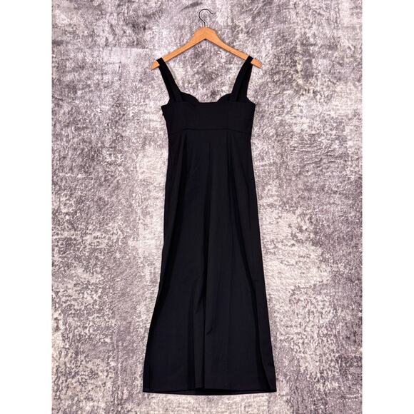 COS Dress 4 Womens Black Wool Sweetheart Sleeveless Midi Maxi - Picture 3 of 8